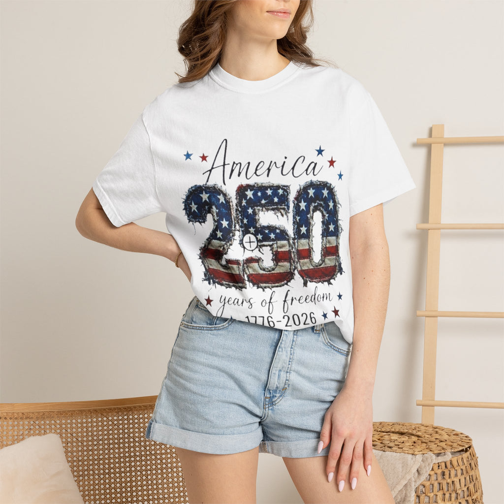 America 250 T-Shirt — 1776–2026 Stars & Stripes Patriotic Tee
