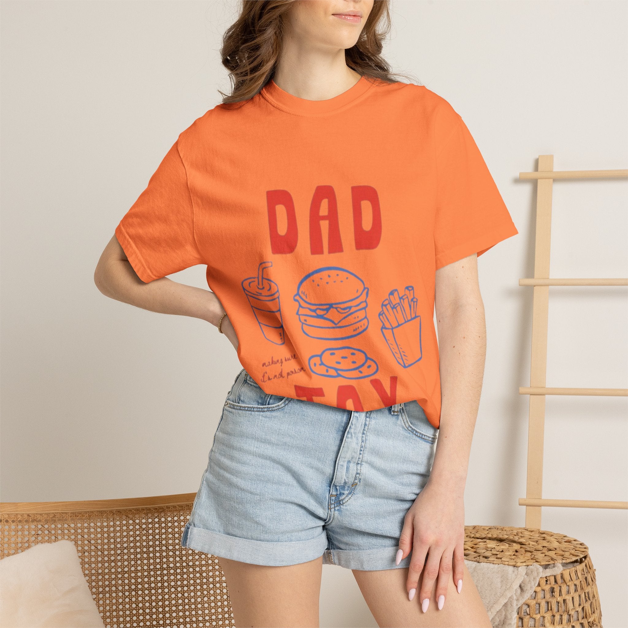 Dad Tax T-Shirt — Funny Father’s Day Tee with Burger, Fries & Drink Graphic