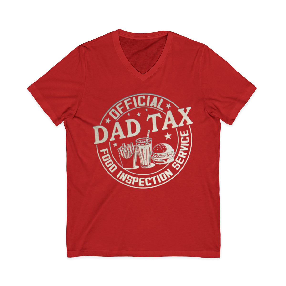 Dad Tax T‑Shirt — "Official Dad Tax Food Inspection Service" V‑Neck Tee