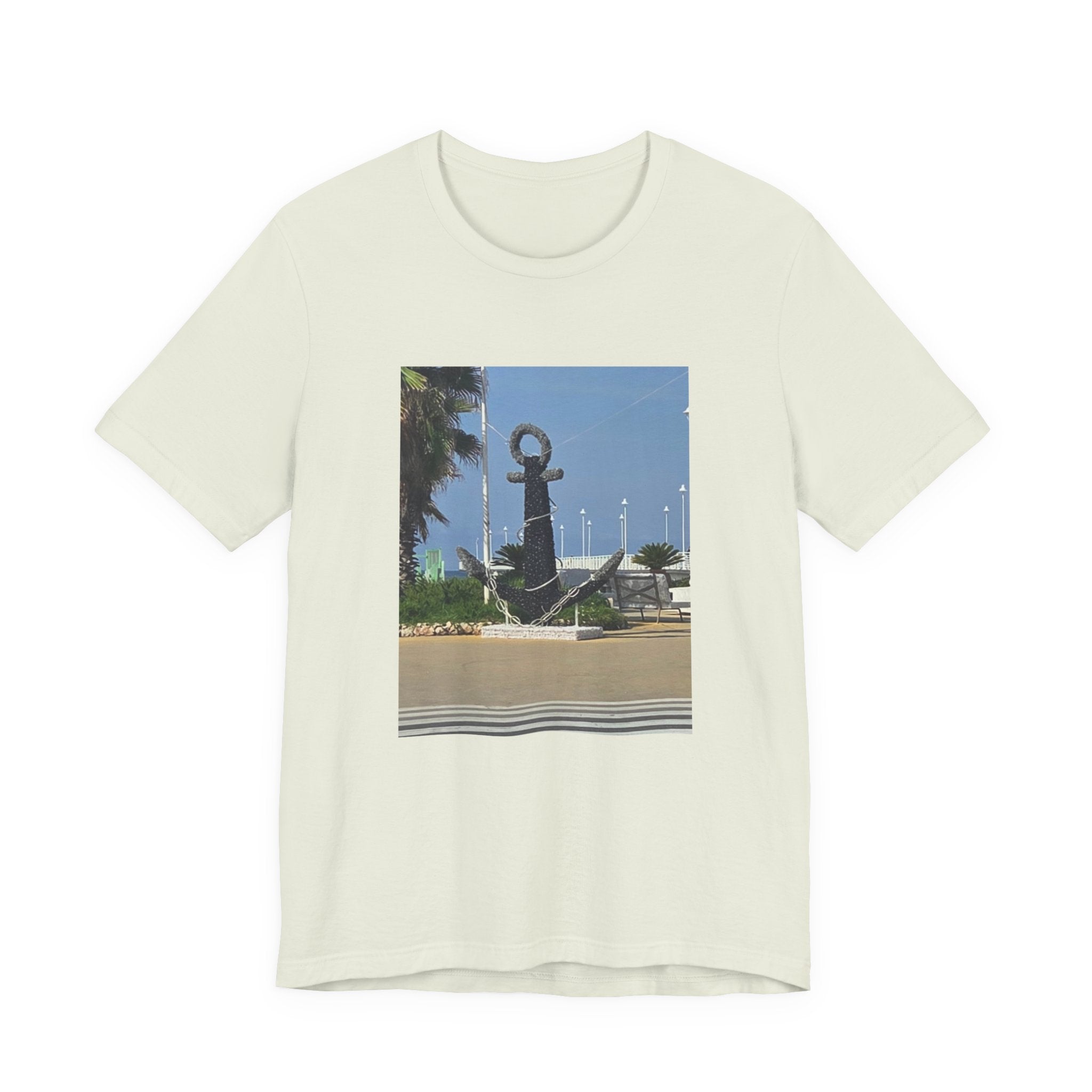 Anchor Statue Photo Tee — Coastal Nautical T-Shirt