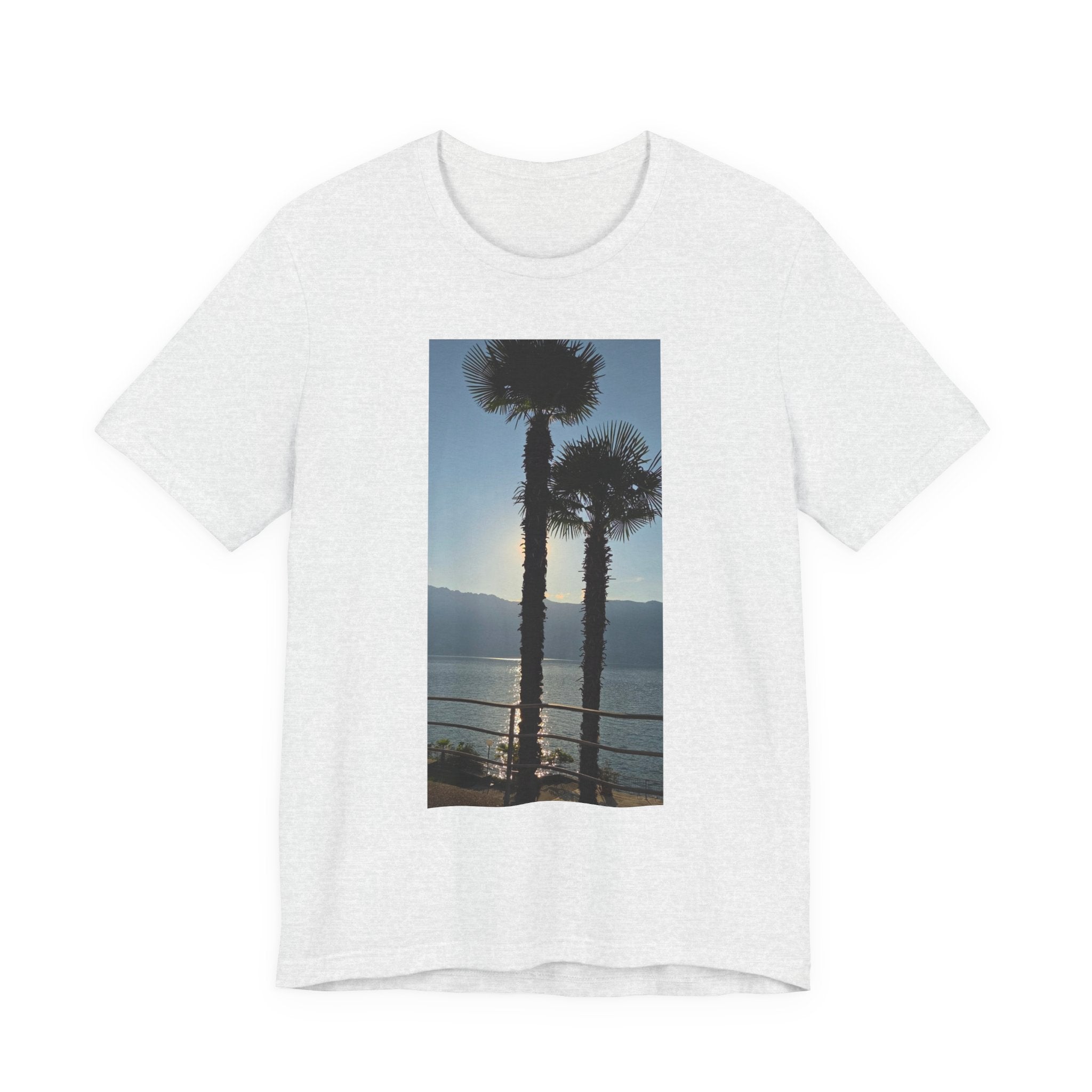Palm Trees Sunset T‑Shirt — Coastal Photo Tee