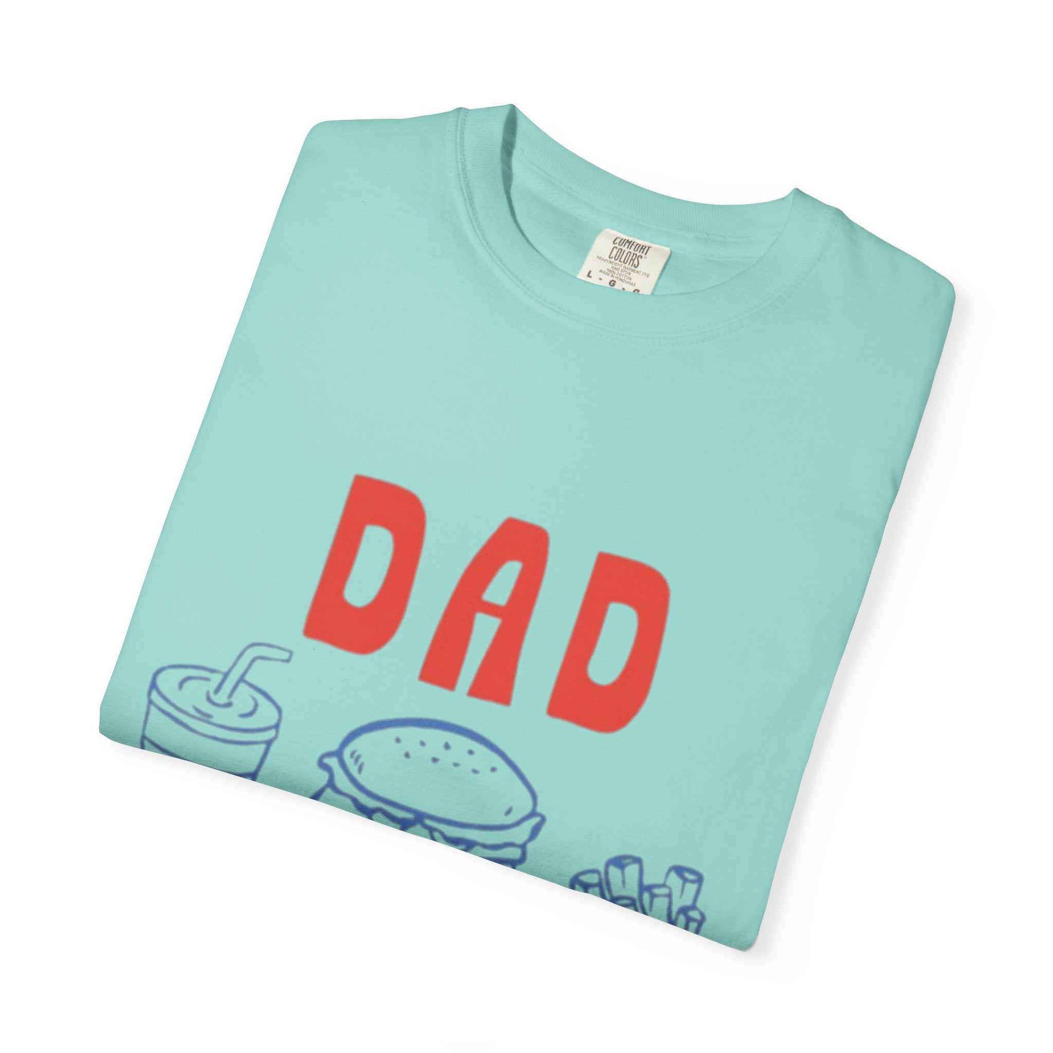 Dad Tax T-Shirt — Funny Father’s Day Tee with Burger, Fries & Drink Graphic