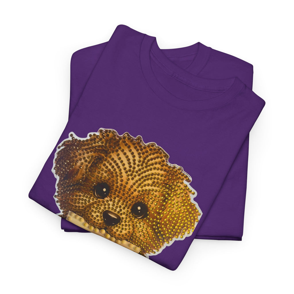 Puppy Love T‑Shirt — Cute Brown Puppy Holding Heart Tee (I Love You)