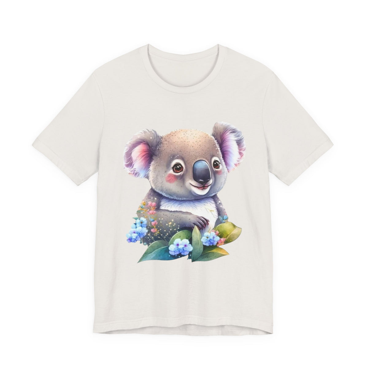Cute Koala Graphic Tee — Adorable Baby Koala with Flowers T-Shirt