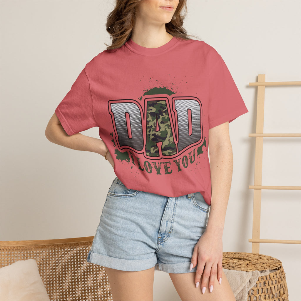 Dad I Love You Camo Graphic T-Shirt