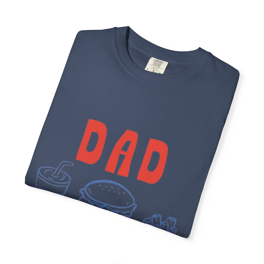 Dad Tax T-Shirt — Funny Father’s Day Tee with Burger, Fries & Drink Graphic