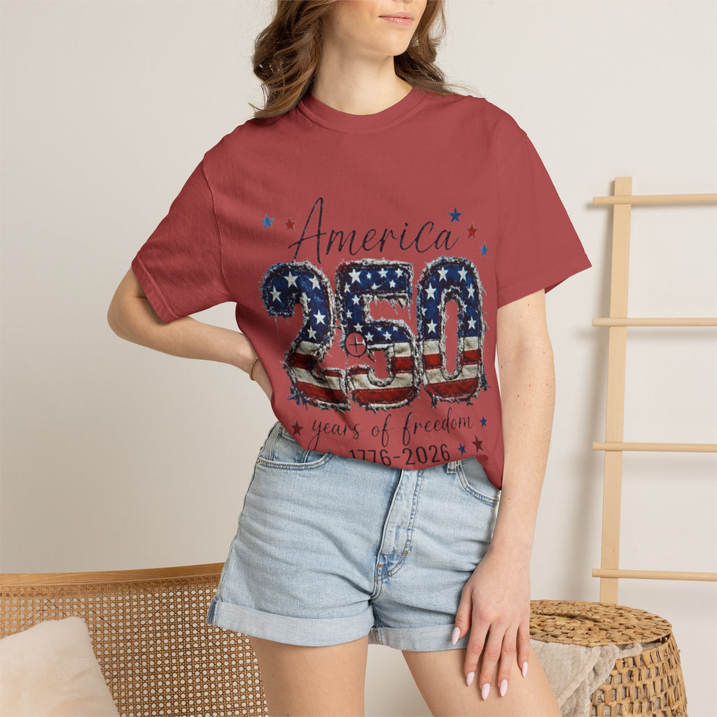 America 250 T-Shirt — 1776–2026 Stars & Stripes Patriotic Tee