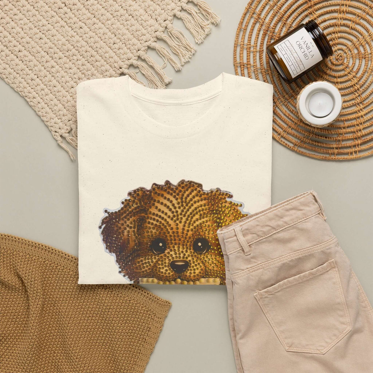 Puppy Love T‑Shirt — Cute Brown Puppy Holding Heart Tee (I Love You)