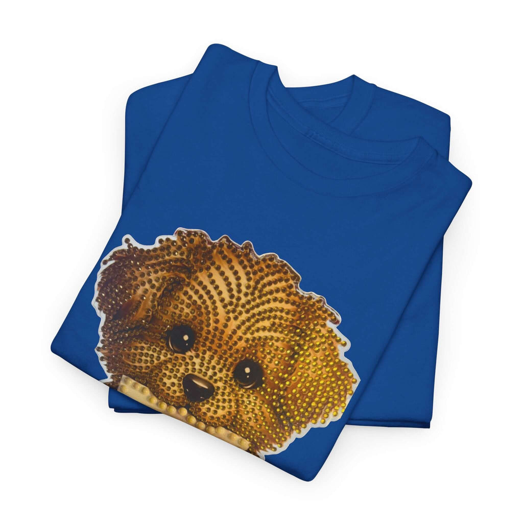 Puppy Love T‑Shirt — Cute Brown Puppy Holding Heart Tee (I Love You)
