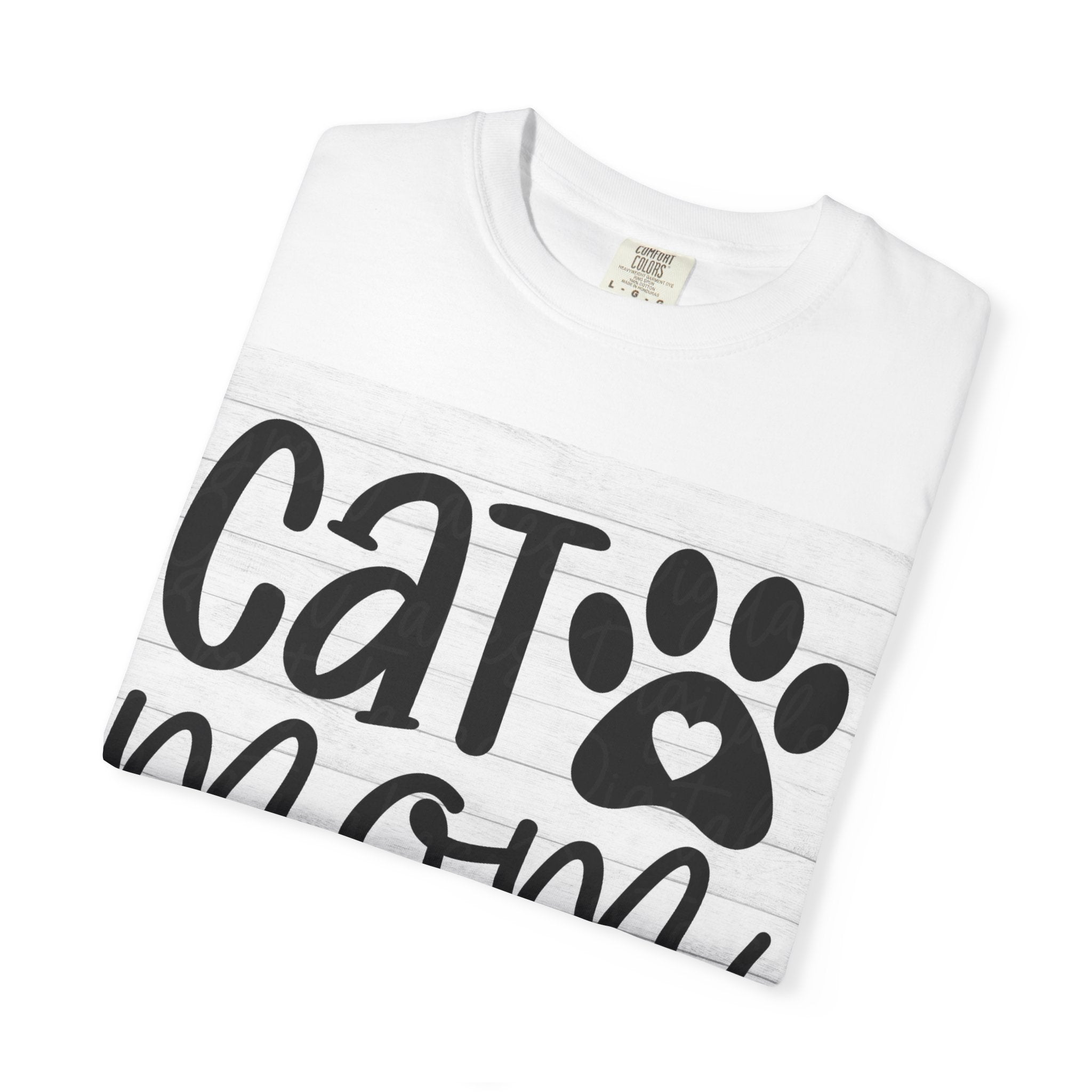 Garment-Dyed Cat Mom Tee