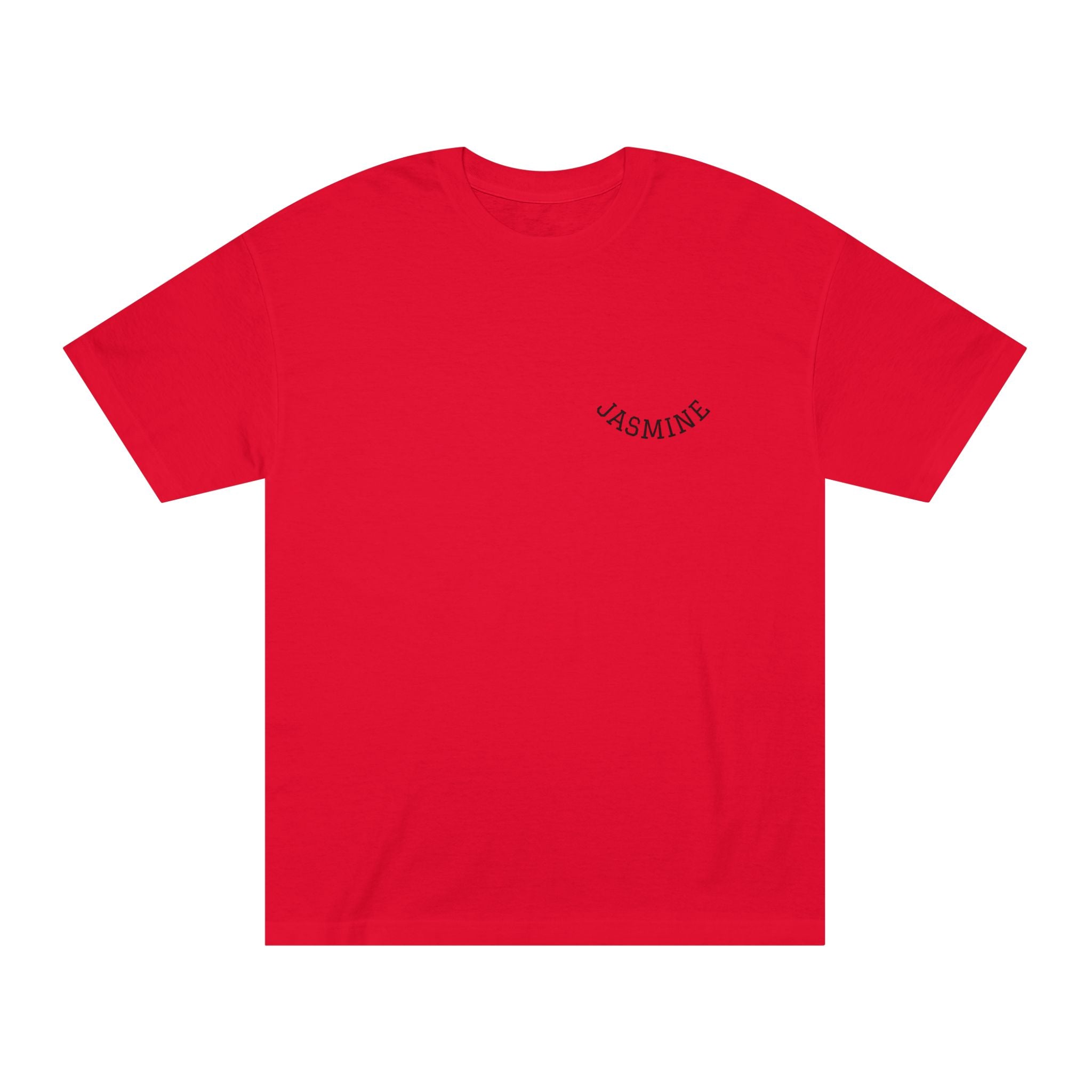 Yahsin Jasmine Tee — Minimal Arched Logo White T‑Shirt