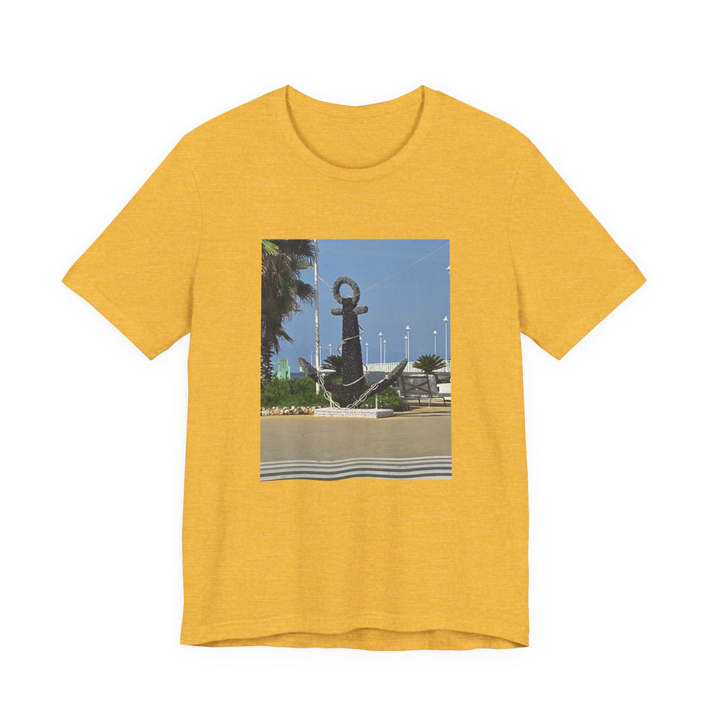 Anchor Statue Photo Tee — Coastal Nautical T-Shirt