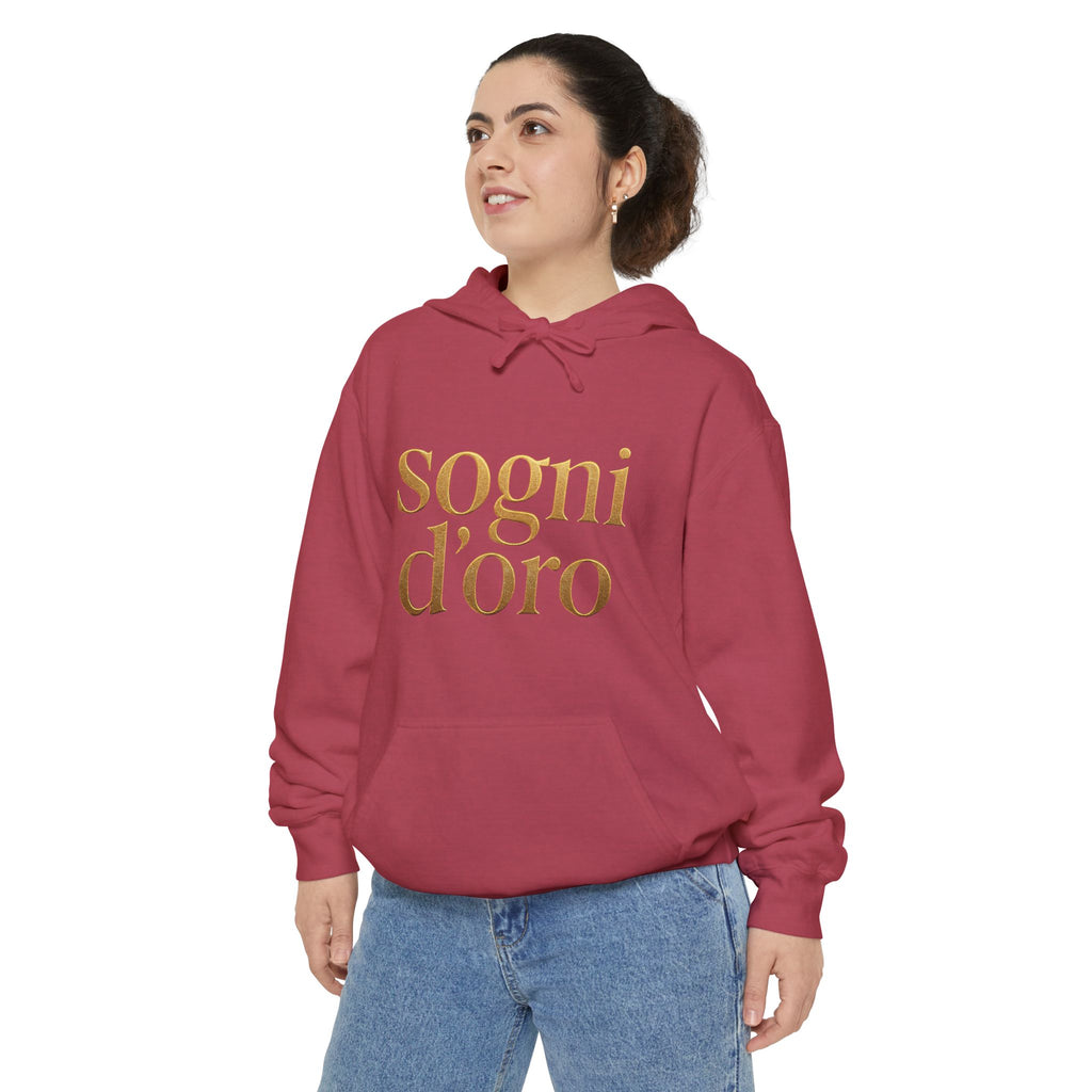 Heavyweight Gold-Print Hoodie