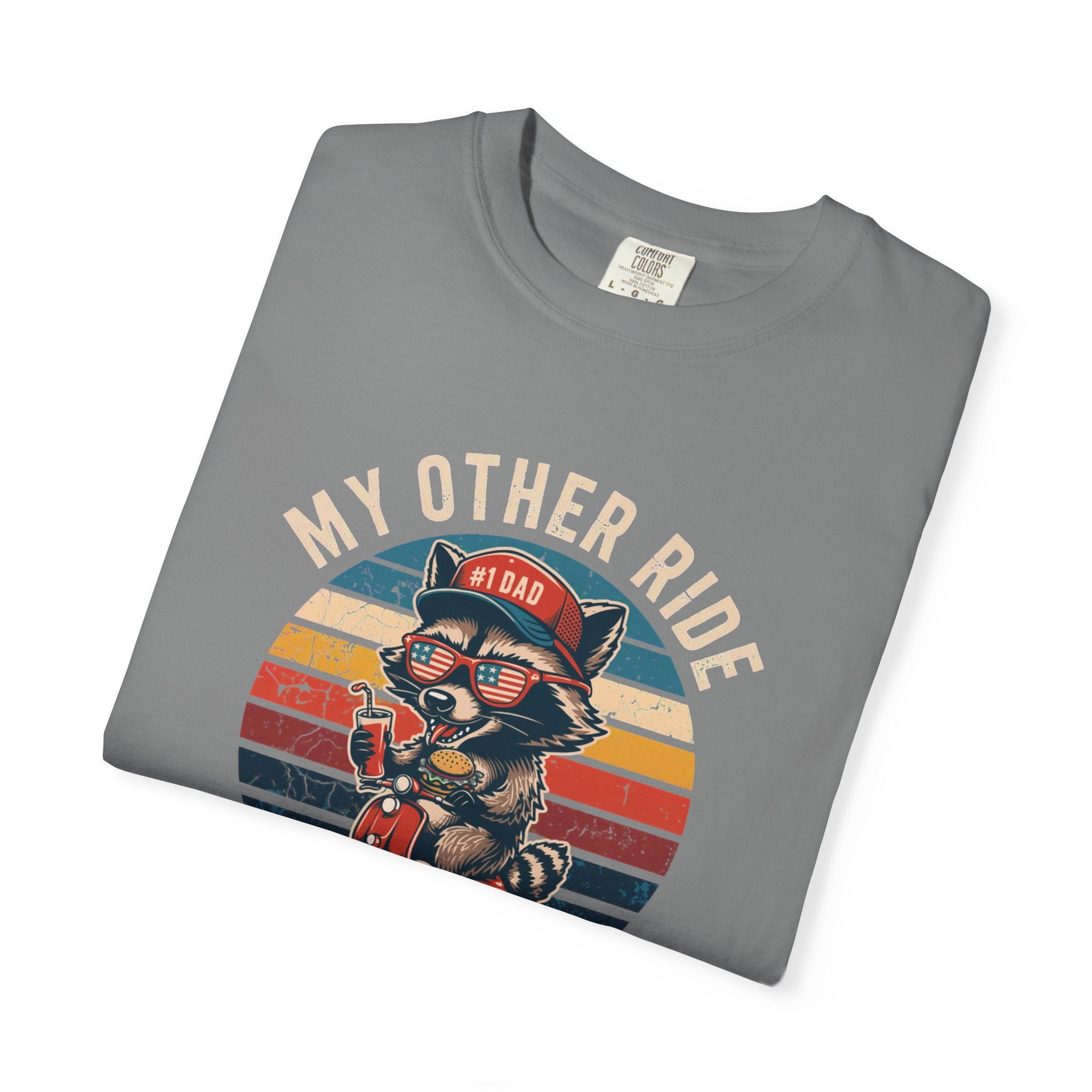 My Other Ride Is Your Dad T-Shirt — Cute Motorcycle Puppy Graphic Tee for Dad, Father's Day Gift