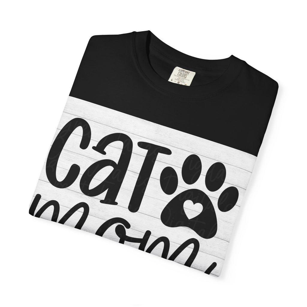 Garment-Dyed Cat Mom Tee