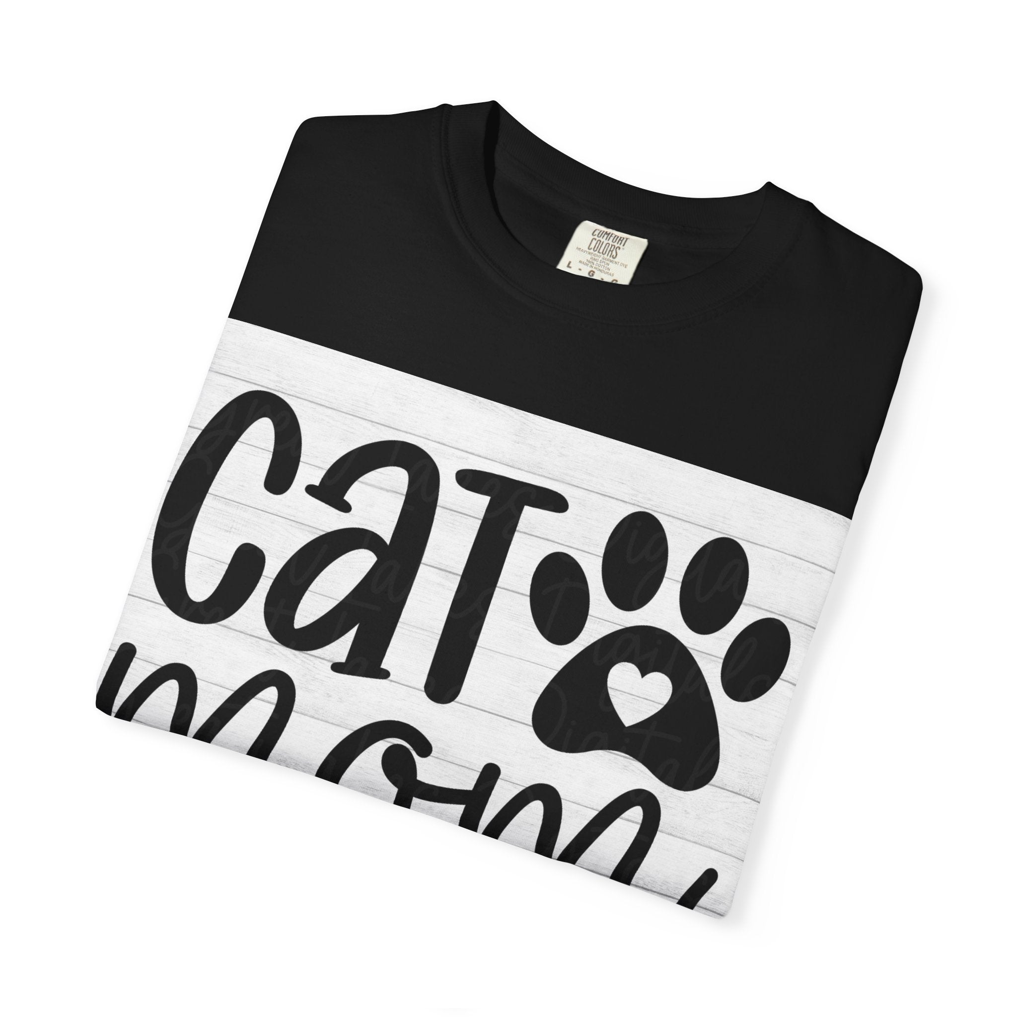 Garment-Dyed Cat Mom Tee
