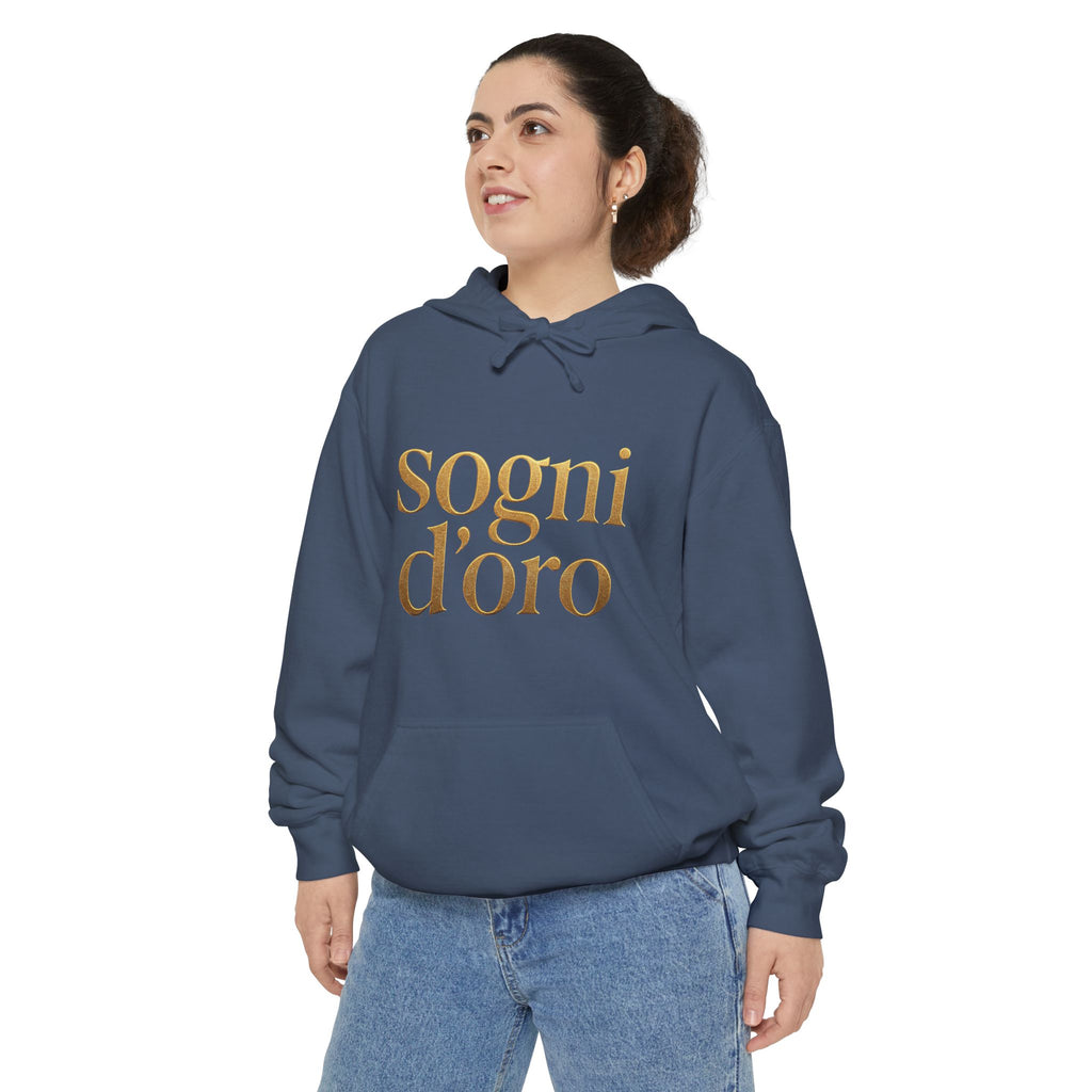 Heavyweight Gold-Print Hoodie