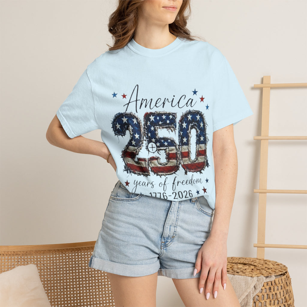 America 250 T-Shirt — 1776–2026 Stars & Stripes Patriotic Tee