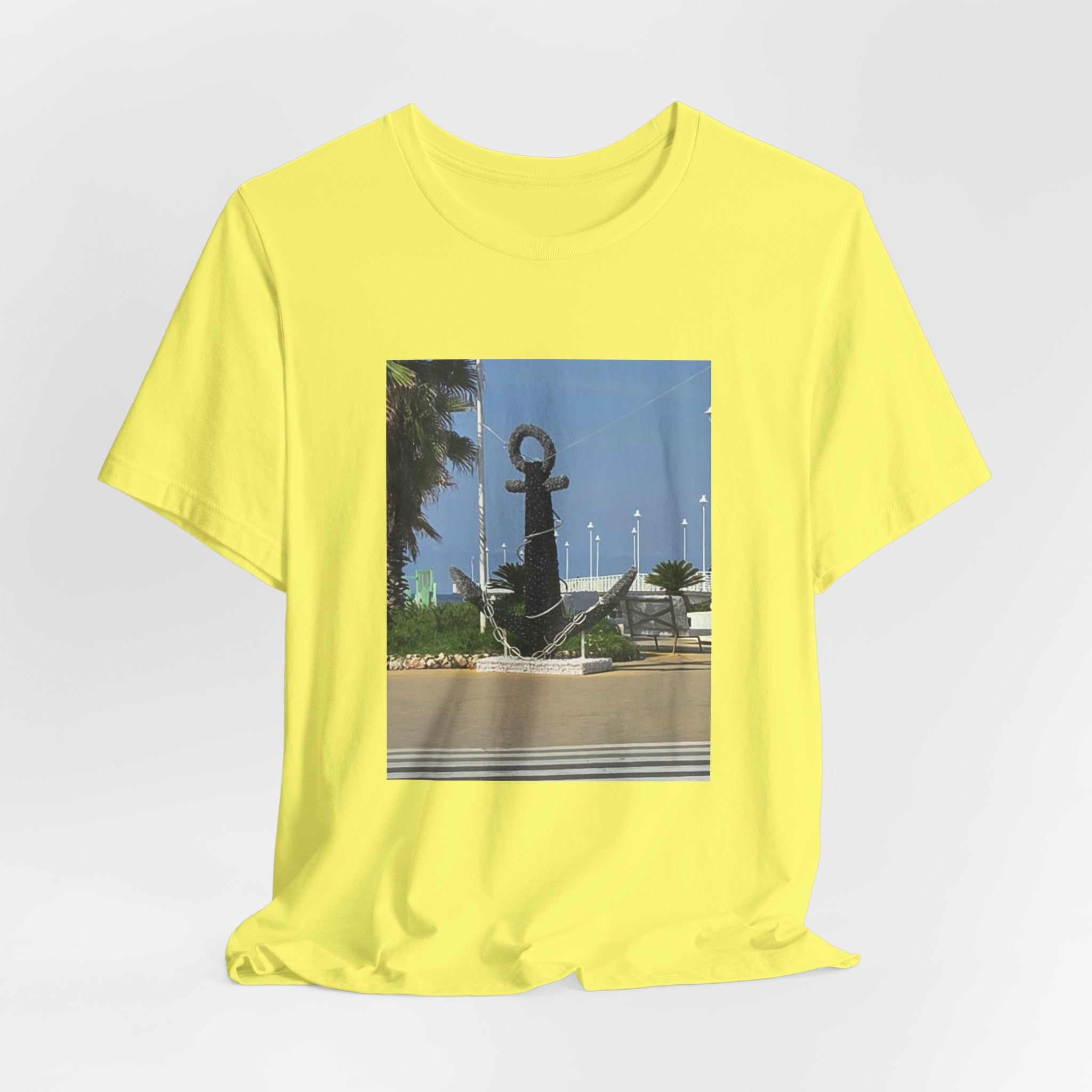 Anchor Statue Photo Tee — Coastal Nautical T-Shirt
