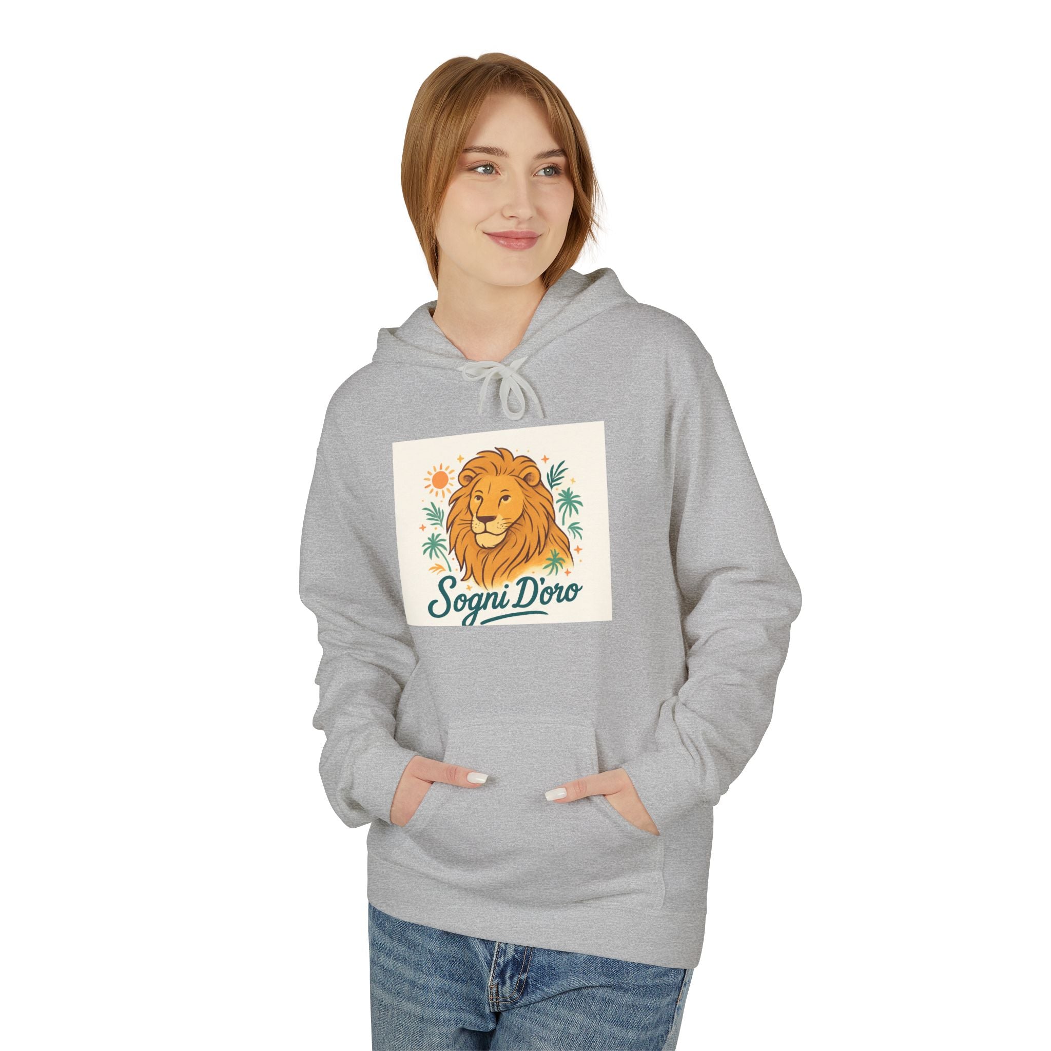 Retro Lion Fleece Hoodie