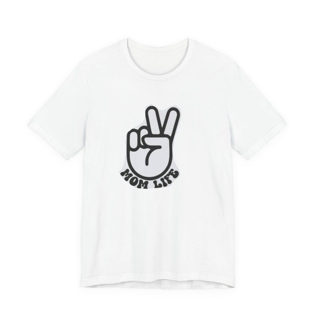 Mom Life Peace Sign T-Shirt — Casual Graphic Tee for Moms
