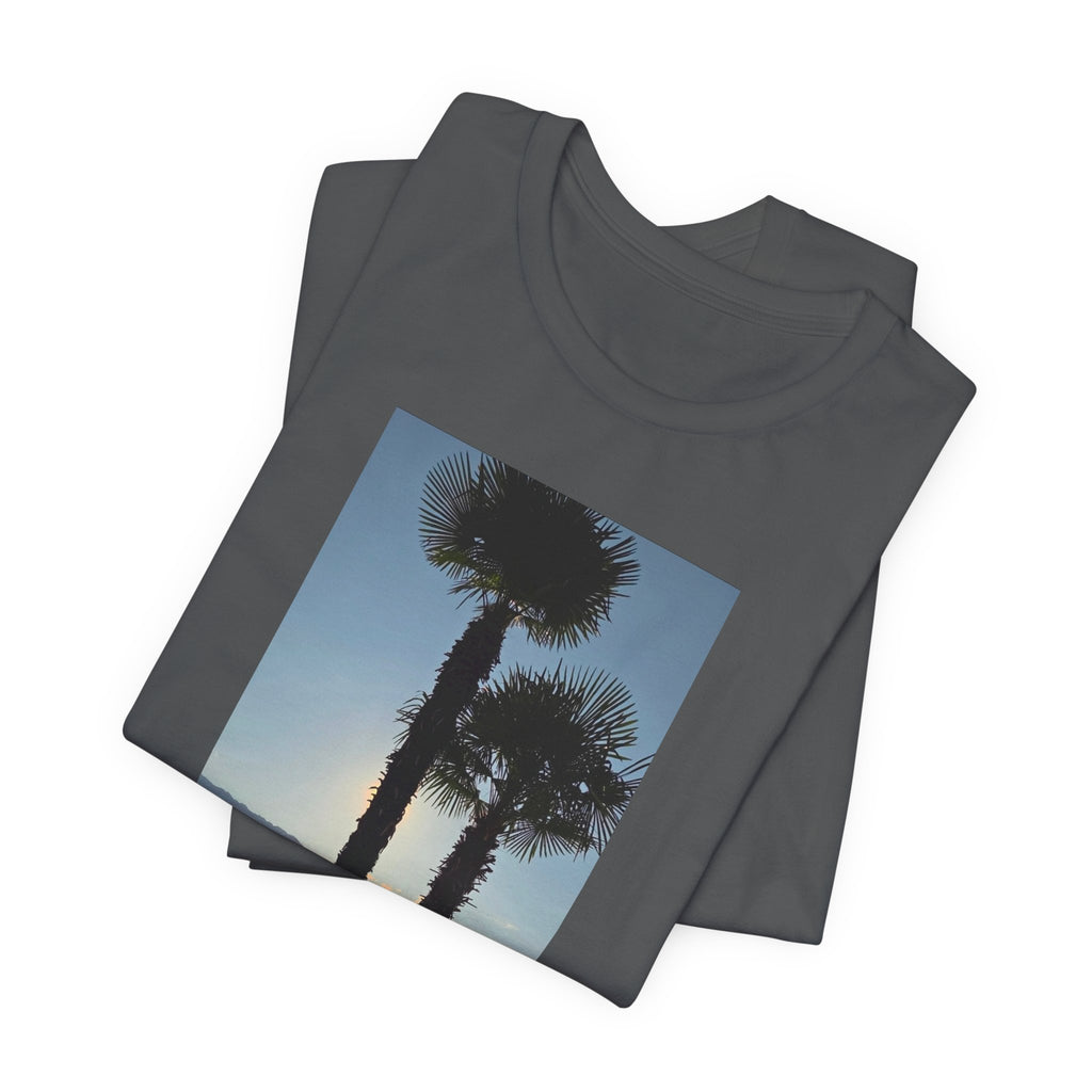 Palm Trees Sunset T‑Shirt — Coastal Photo Tee