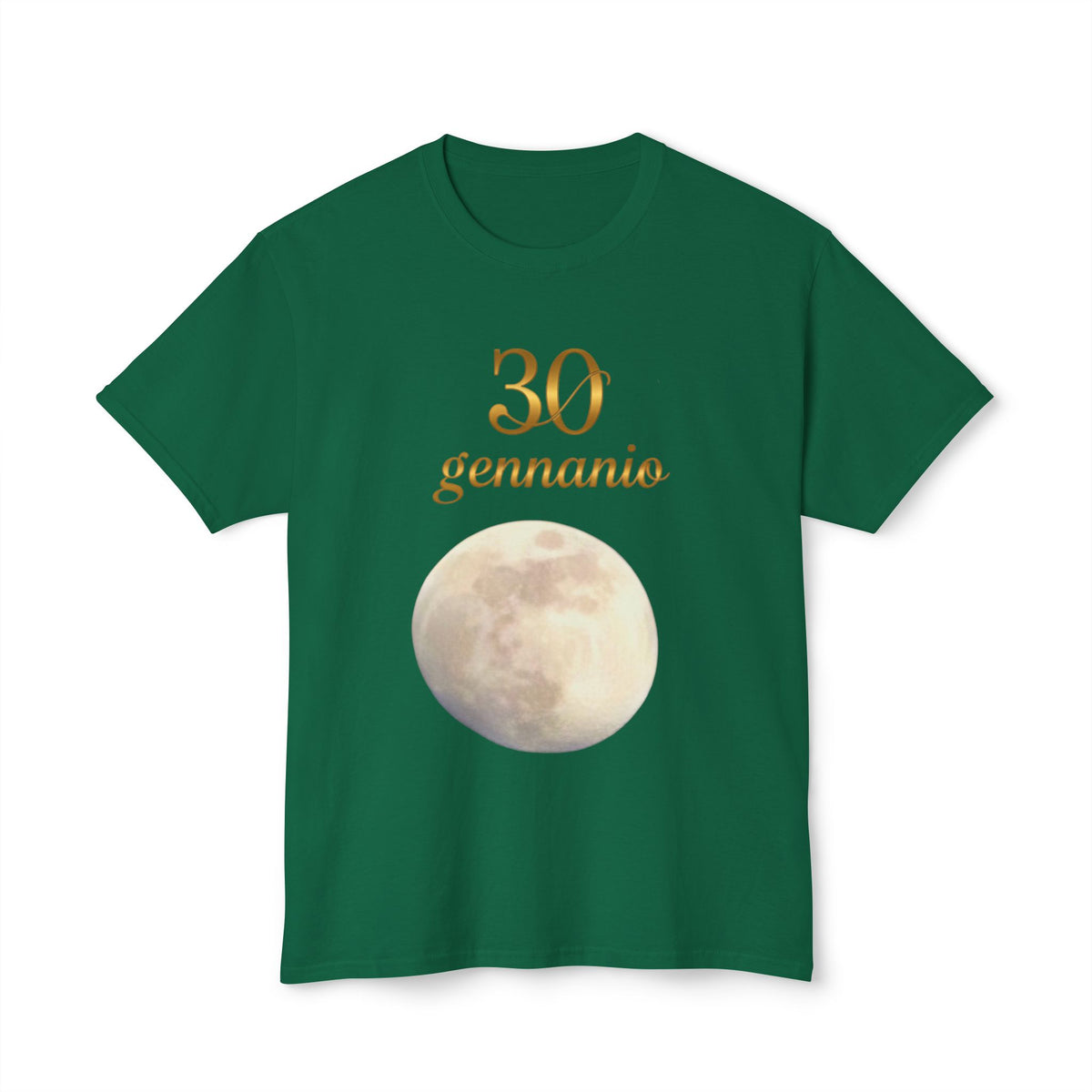 T-Shirt — "30 Gennaio" Moon Graphic Birthday Tee