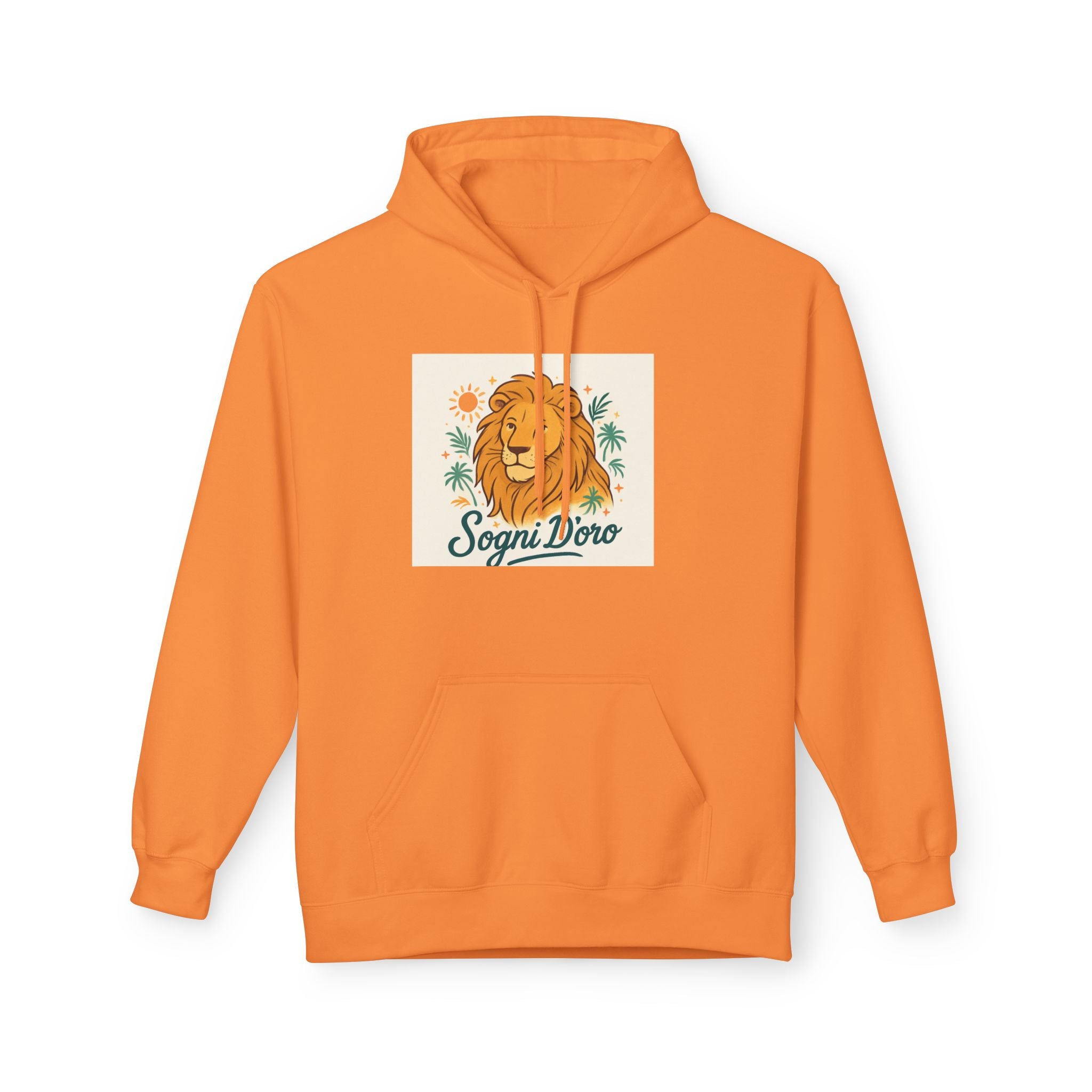 Aslan Grafik Kapüşonlu Sweatshirt — "Tatlı Rüyalar" Rüya Gibi Retro Aslan Sweatshirt