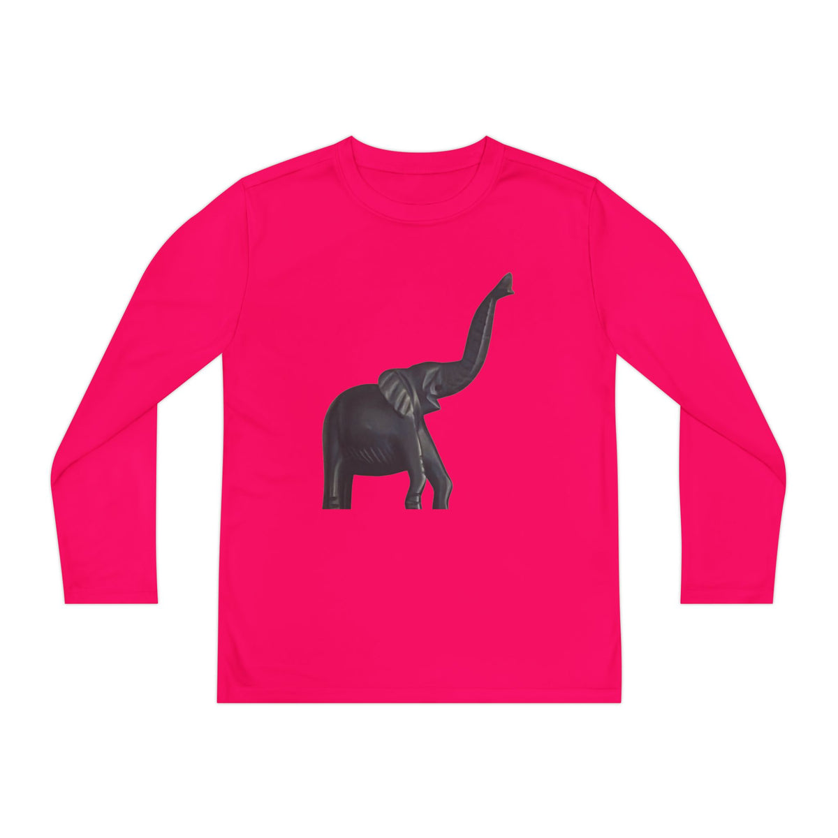 Youth Long Sleeve Tee — Playful Elephant Graphic