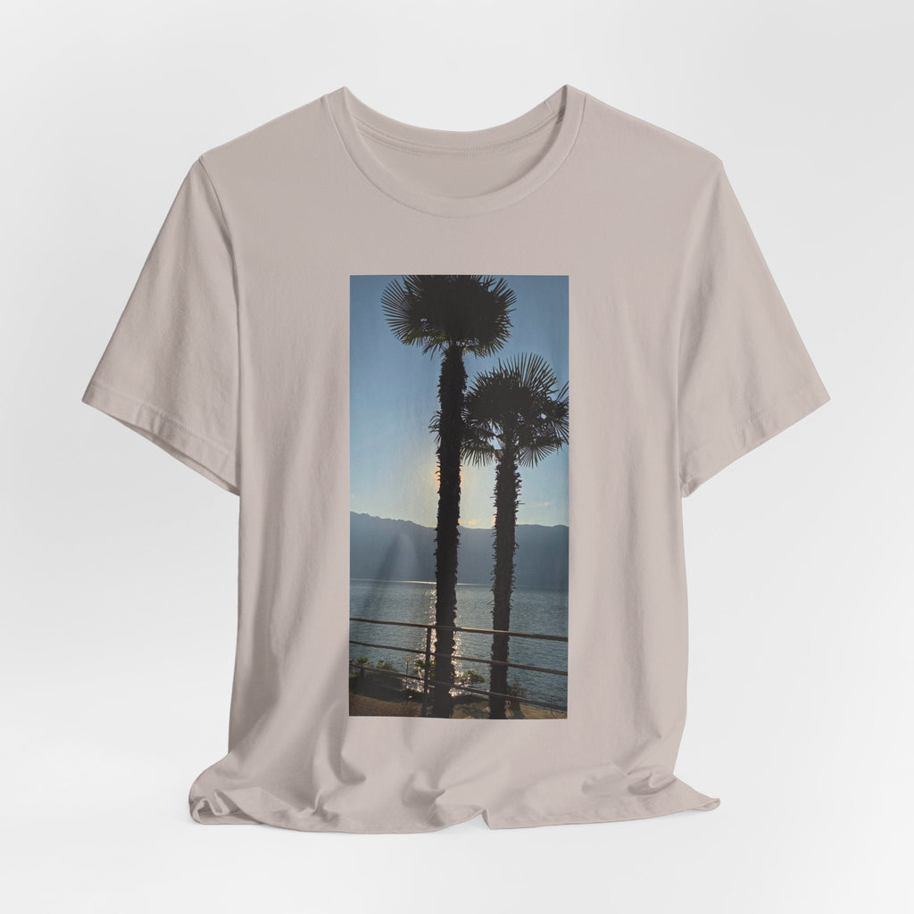Palm Trees Sunset T‑Shirt — Coastal Photo Tee