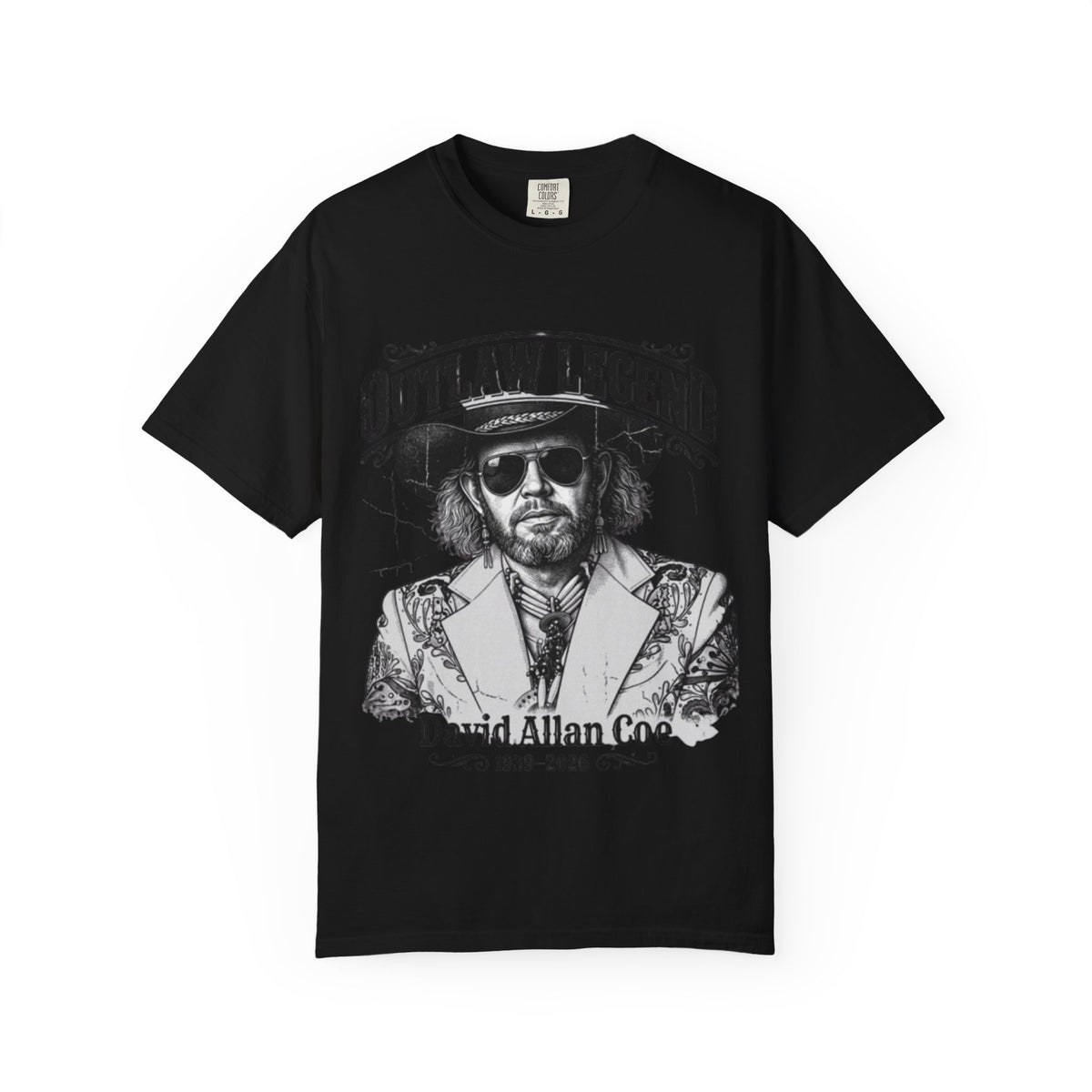 Outlaw Legend Tribute T-Shirt — David Allan Coe Memorial Graphic Tee