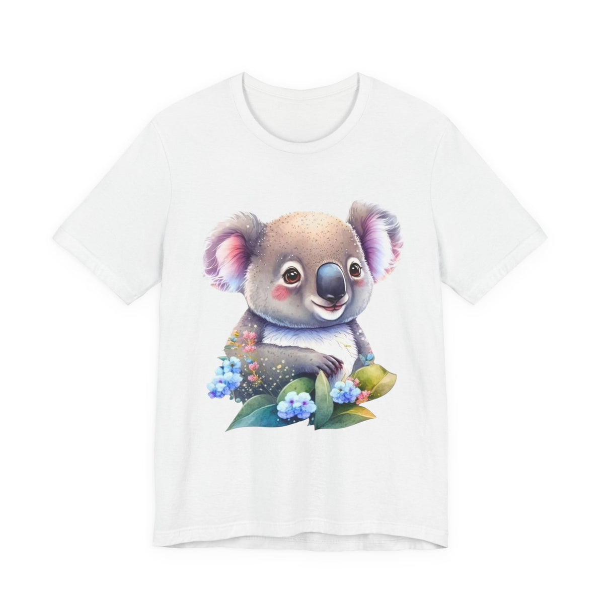 Cute Koala Graphic Tee — Adorable Baby Koala with Flowers T-Shirt