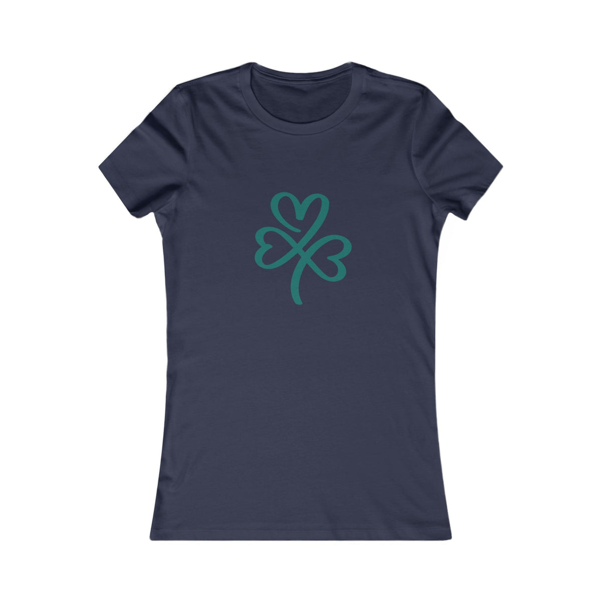 Women's Tee — Minimal Heart-Shamrock Graphic (St. Patrick's Day Casual Shirt)