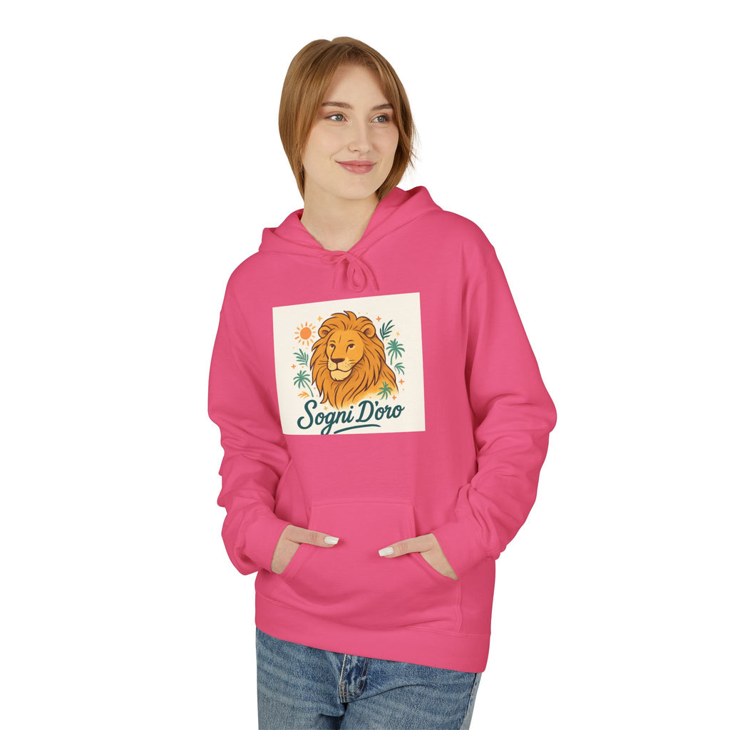 Retro Lion Fleece Hoodie