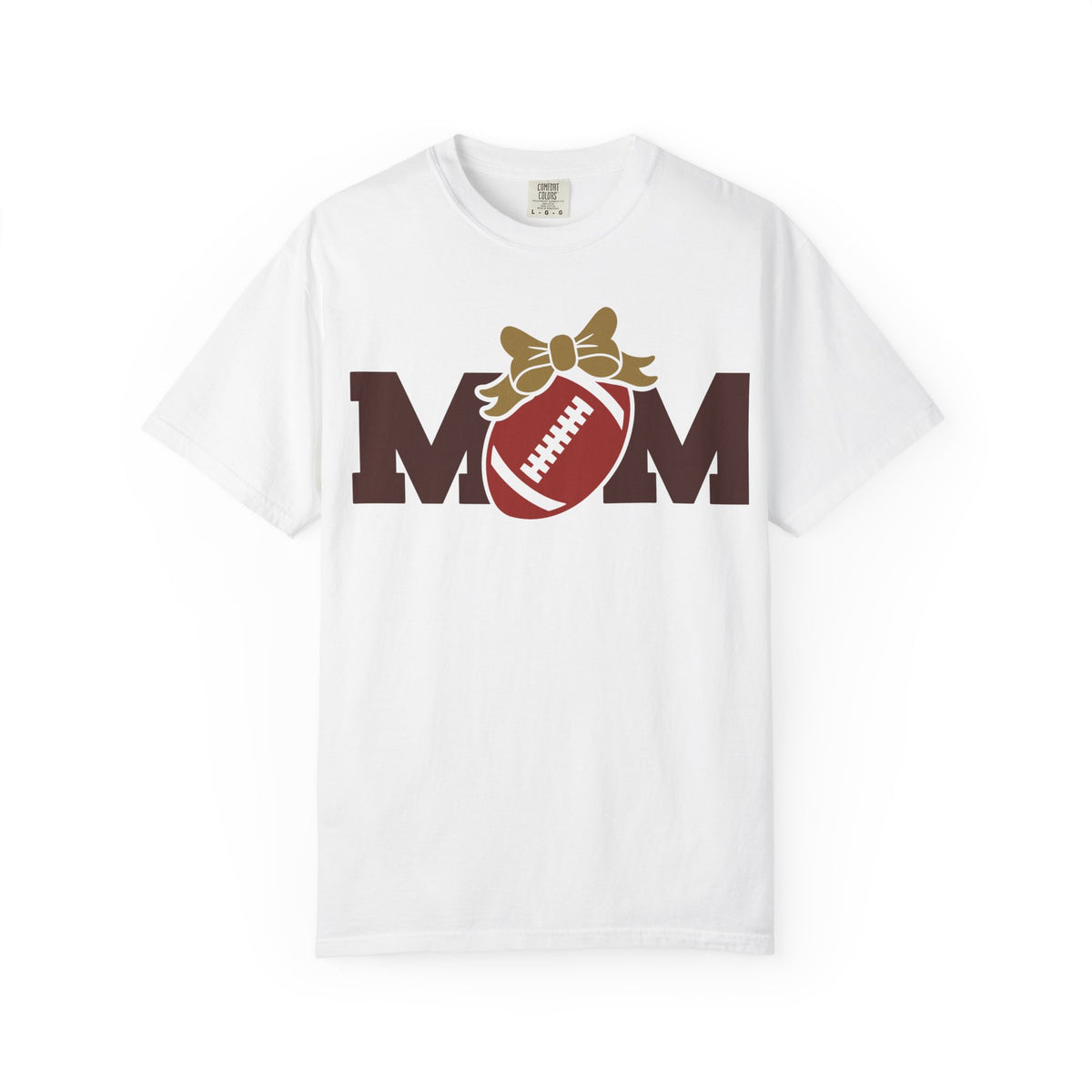 Mom Football T-Shirt — Cute Bow Mama Tee for Game Day