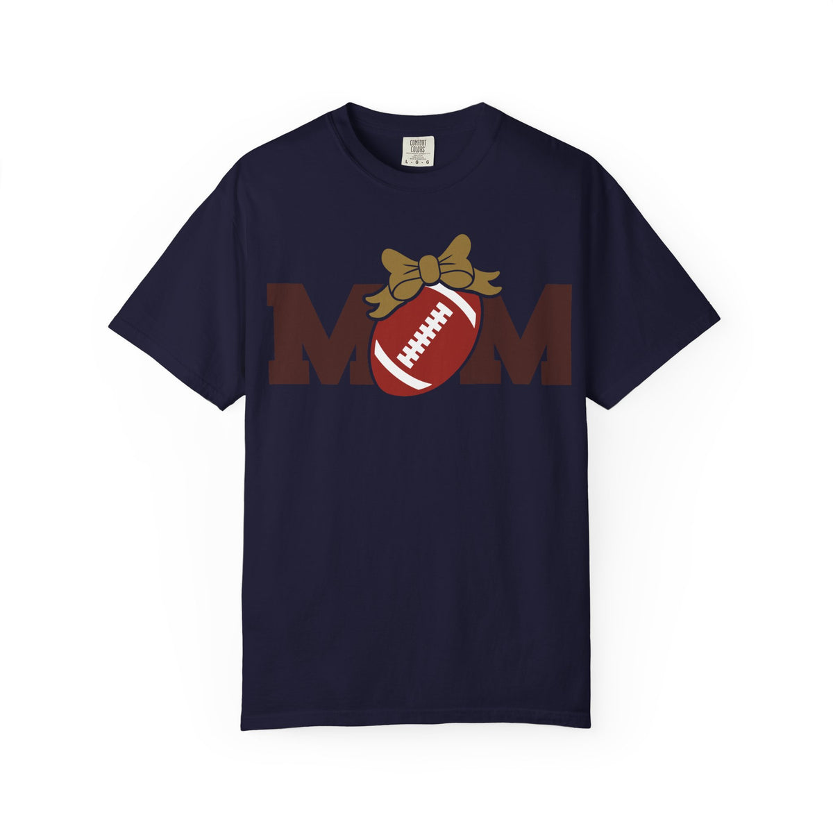 Mom Football T-Shirt — Cute Bow Mama Tee for Game Day