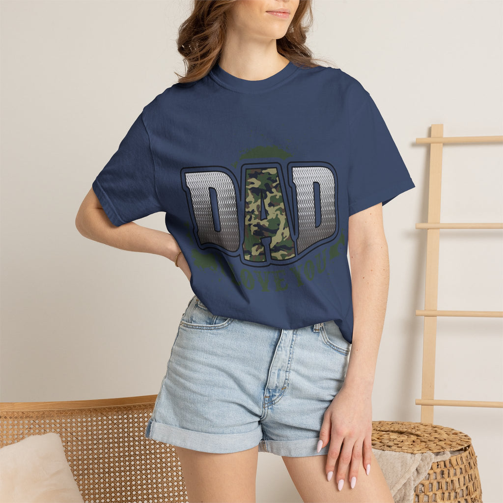 Dad I Love You Camo Graphic T-Shirt
