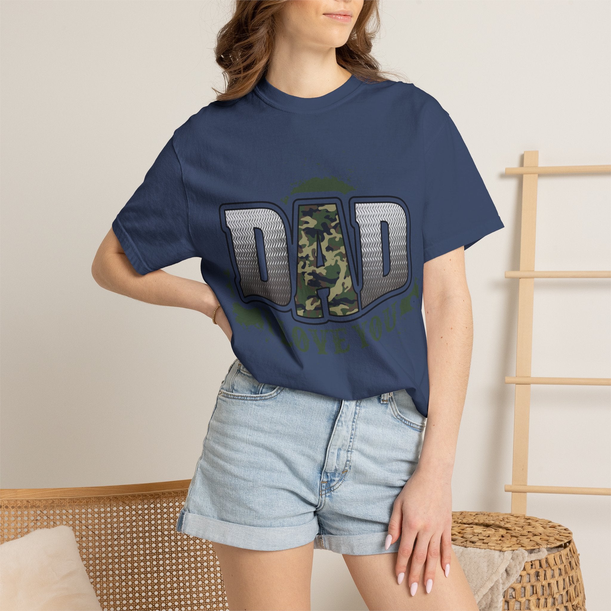 Dad I Love You Camo Graphic T-Shirt