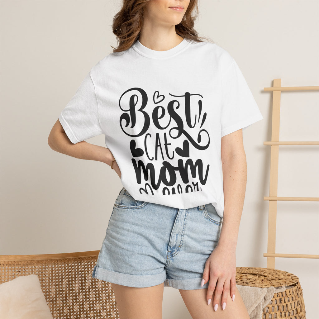 Garment-Dyed Cat Mom Tee