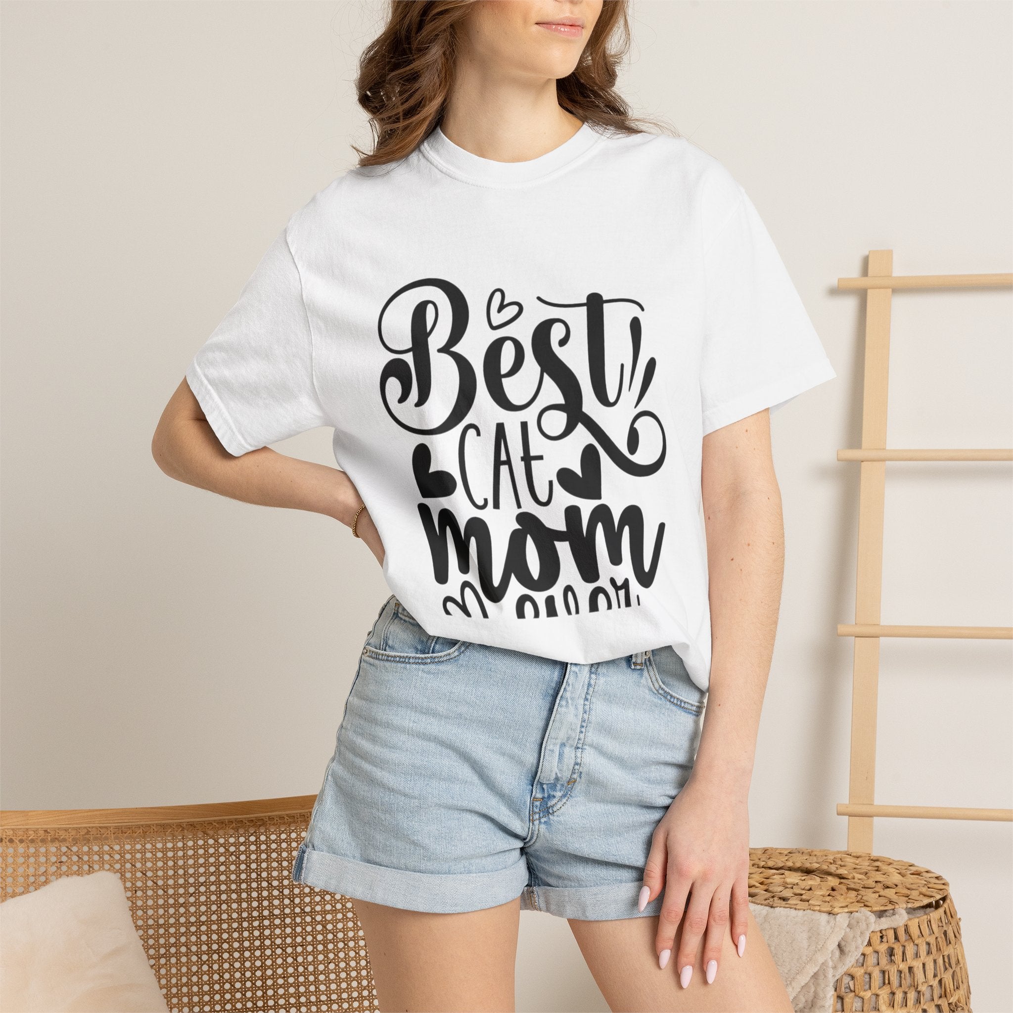 Garment-Dyed Cat Mom Tee