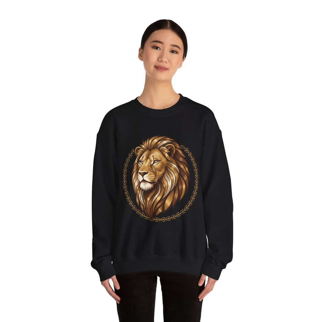 Lion Graphic Cotton Crewneck