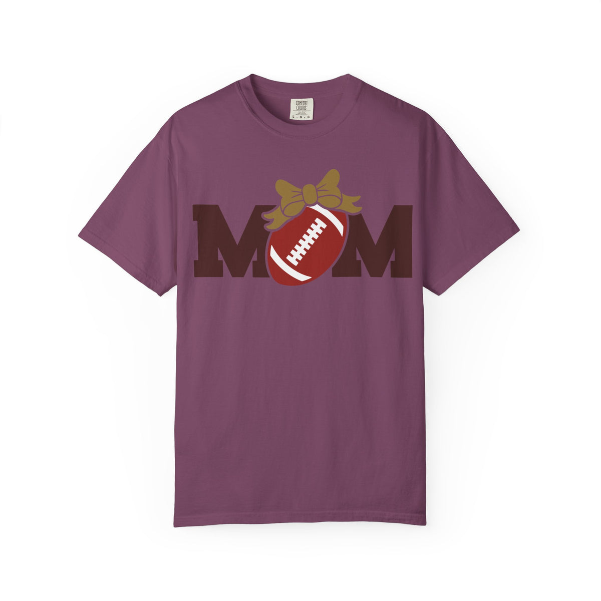 Mom Football T-Shirt — Cute Bow Mama Tee for Game Day