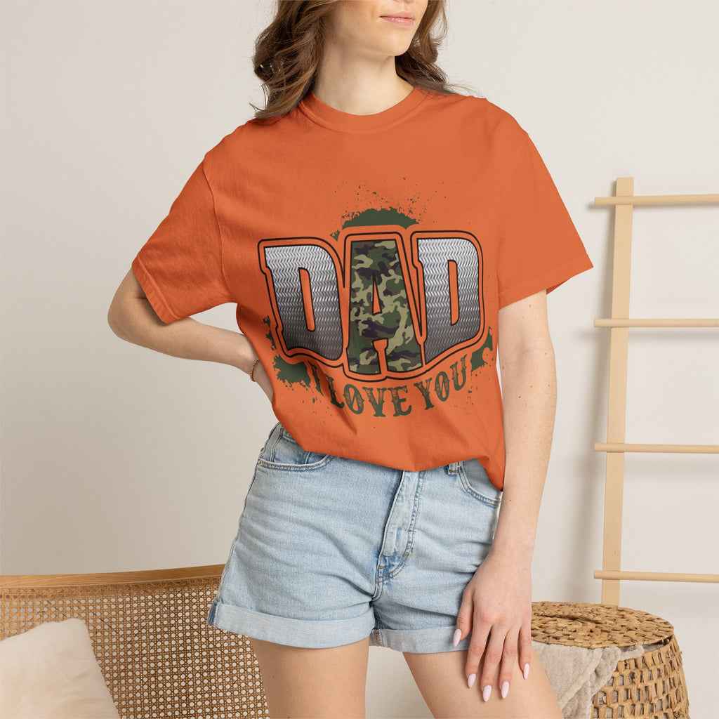 Dad I Love You Camo Graphic T-Shirt