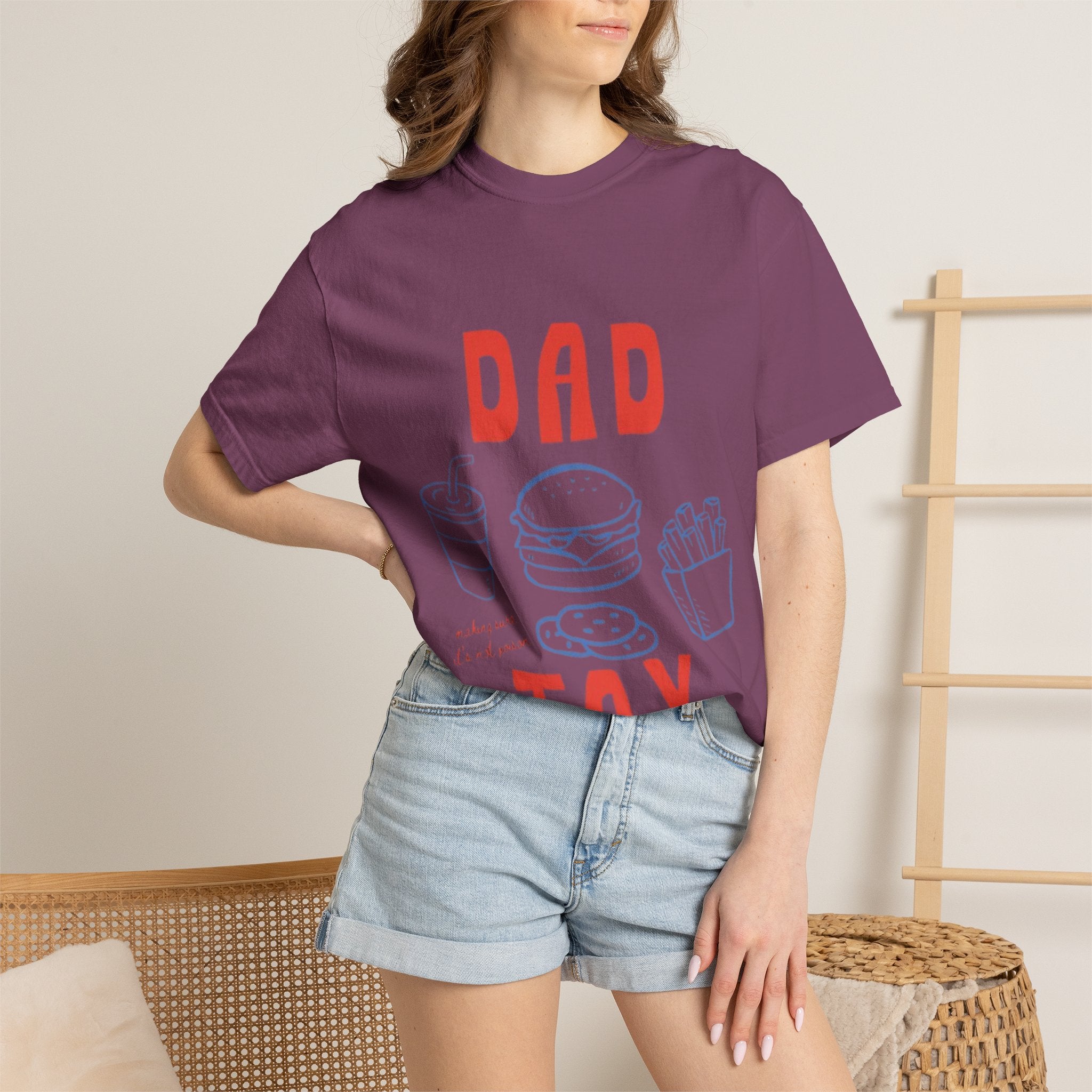 Dad Tax T-Shirt — Funny Father’s Day Tee with Burger, Fries & Drink Graphic
