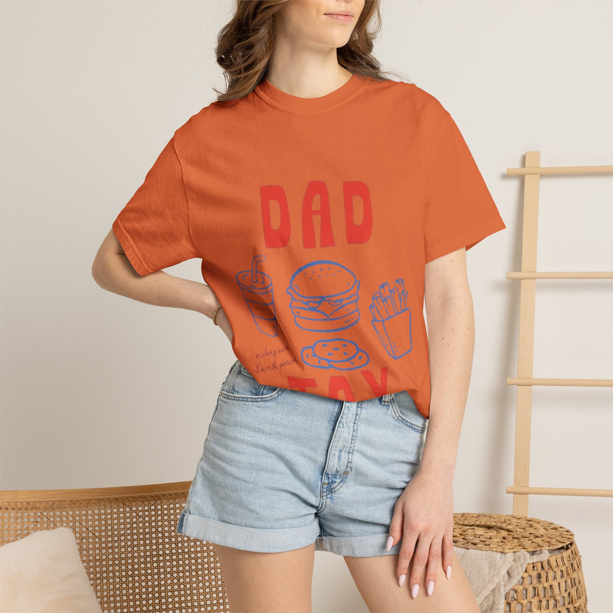 Dad Tax T-Shirt — Funny Father’s Day Tee with Burger, Fries & Drink Graphic