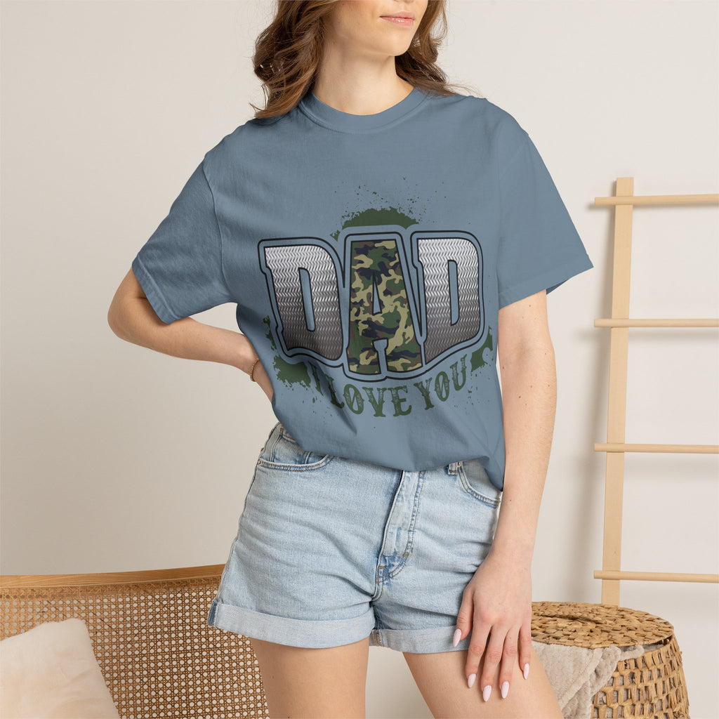 Dad I Love You Camo Graphic T-Shirt