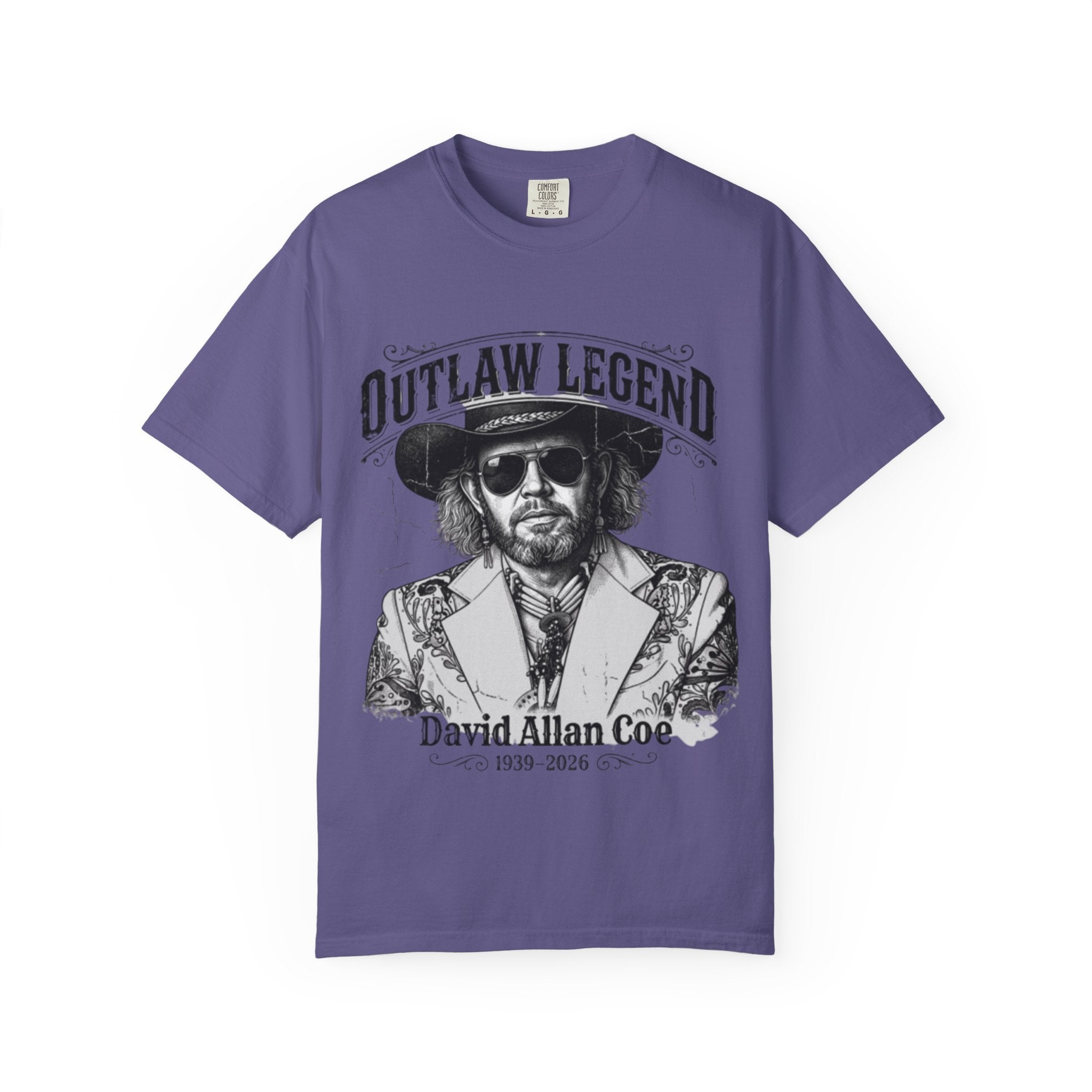 Outlaw Legend Tribute T-Shirt — David Allan Coe Memorial Graphic Tee