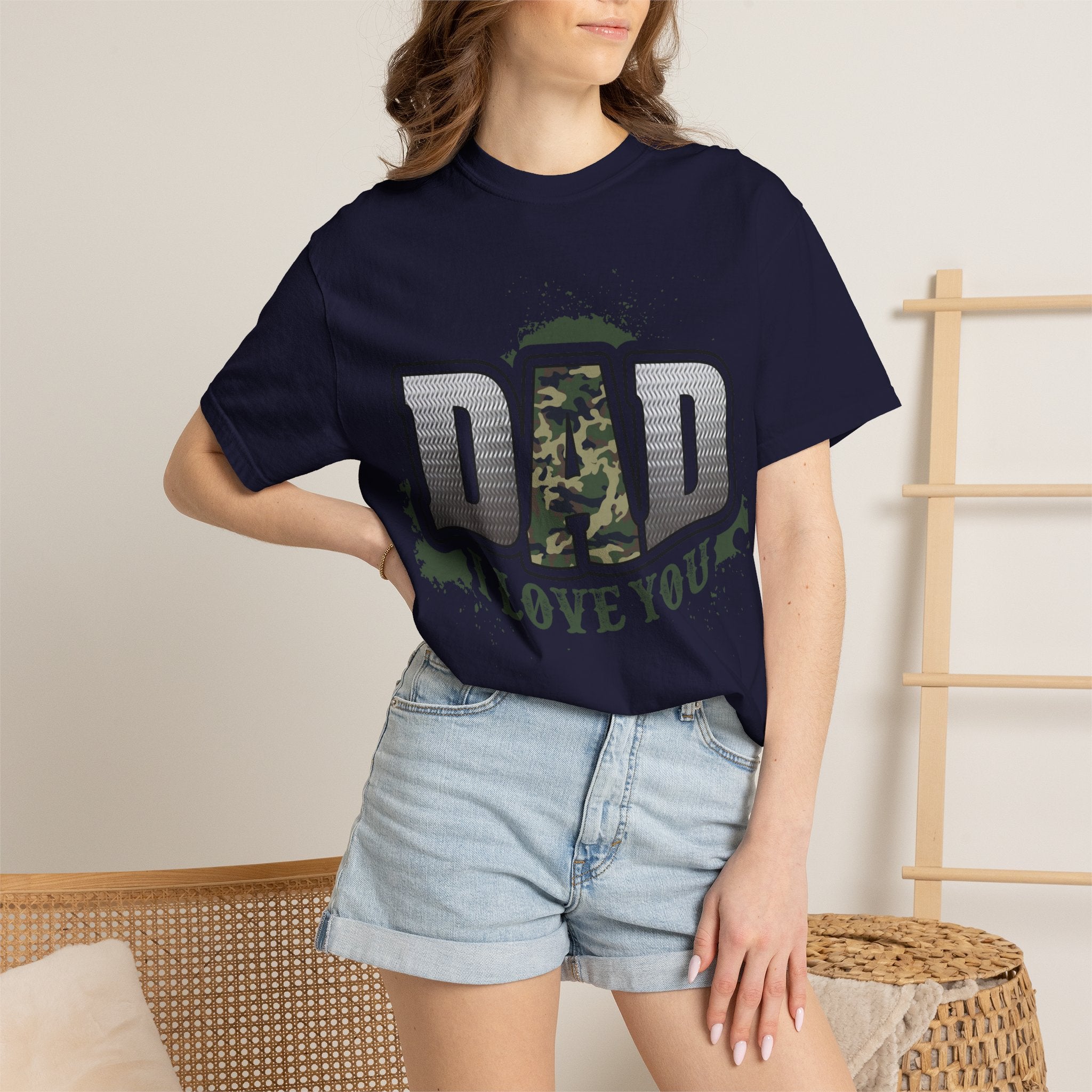 Dad I Love You Camo Graphic T-Shirt