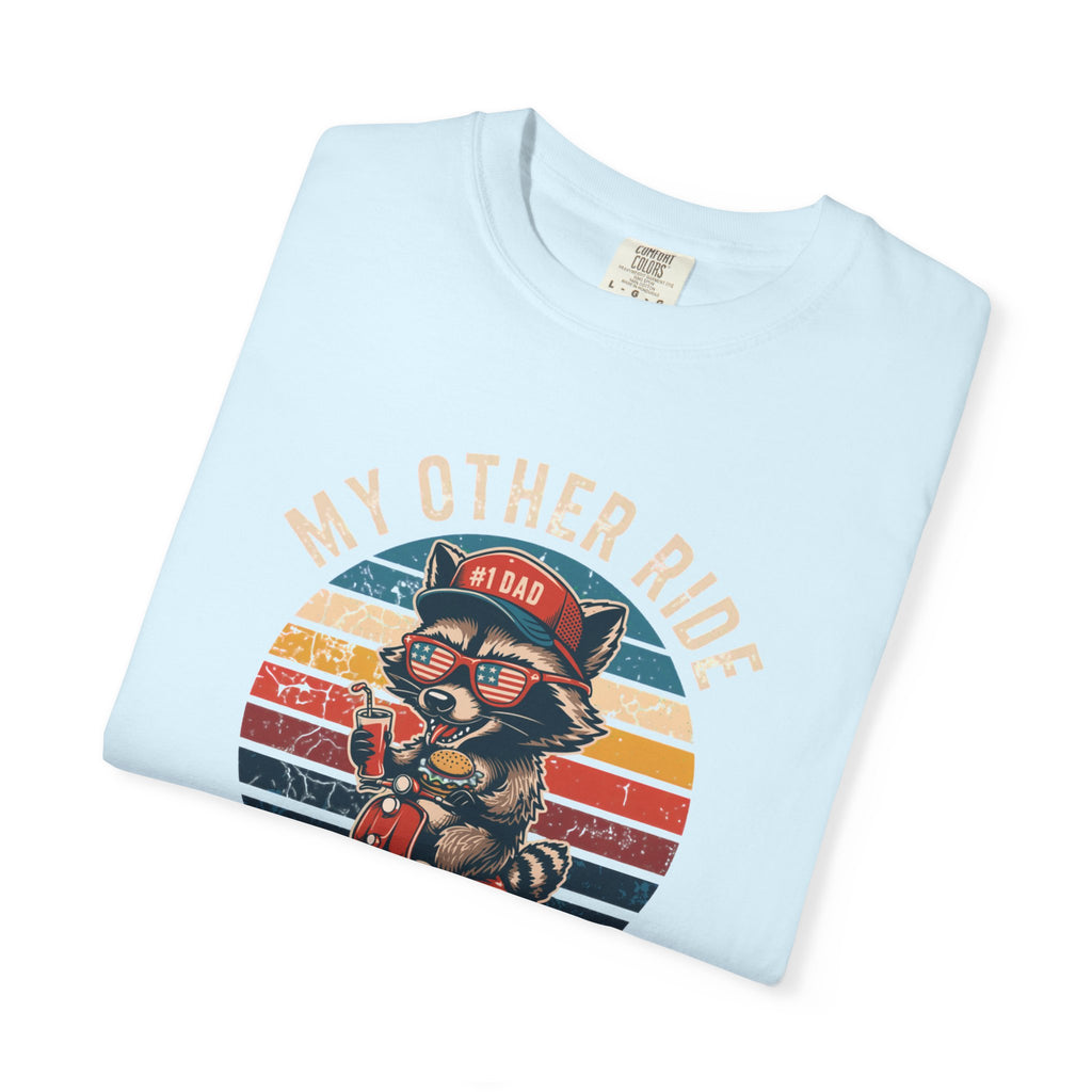 My Other Ride Is Your Dad T-Shirt — Cute Motorcycle Puppy Graphic Tee for Dad, Father's Day Gift
