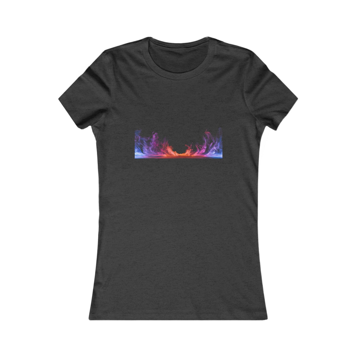 Women's Sunset Forest Tee — Pastel Mountain & Trees Graphic Shirt